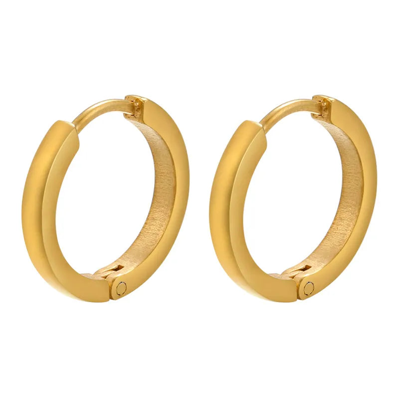 PVD Coated 18K Gold Plated Geometric 304 Stainless Steel Fashion Waterproof Non Tarnish Earrings