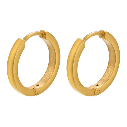 PVD Coated 18K Gold Plated Geometric 304 Stainless Steel Fashion Waterproof Non Tarnish Earrings