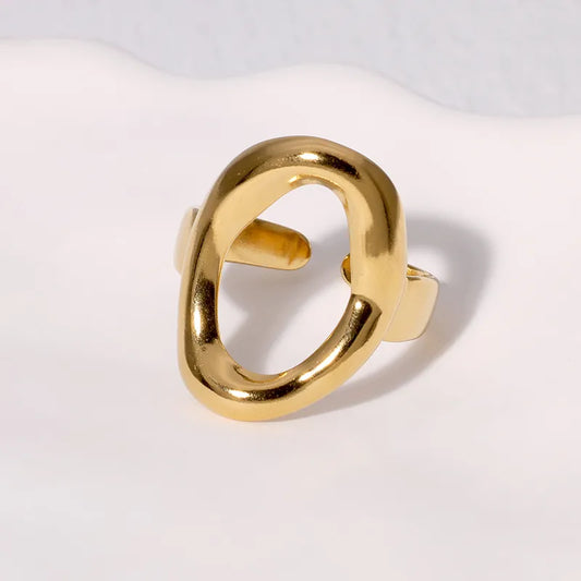 Open design gold ring